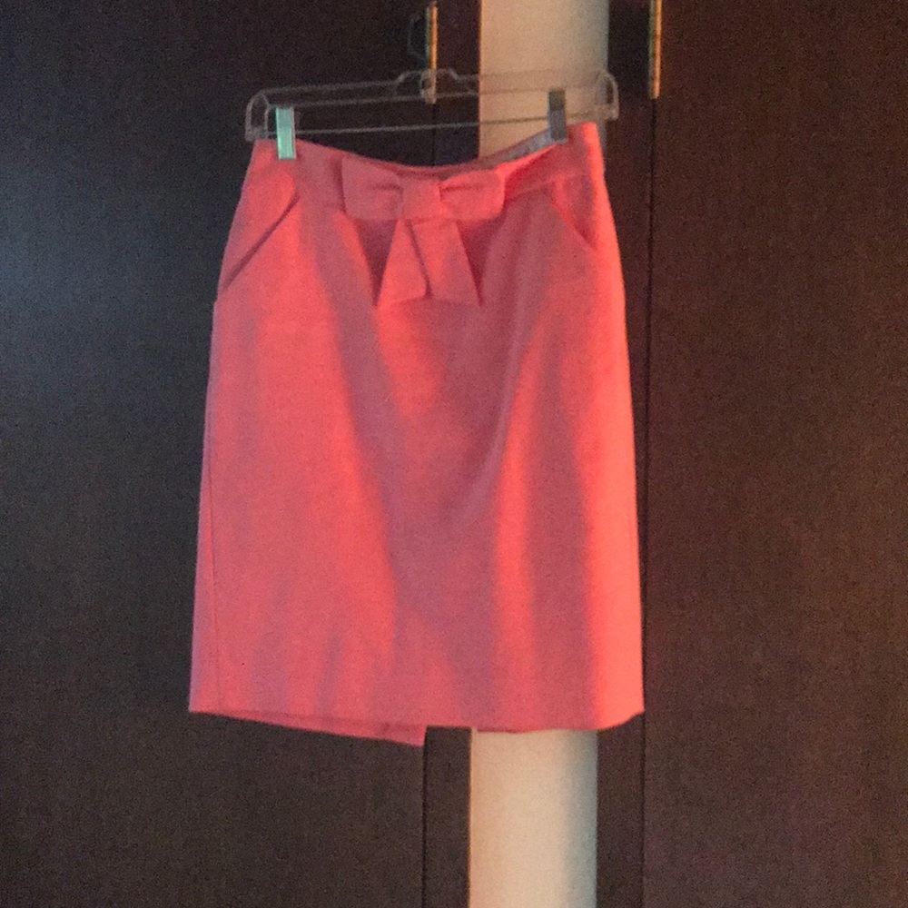 JCrew knee length pencil skirt with bow front